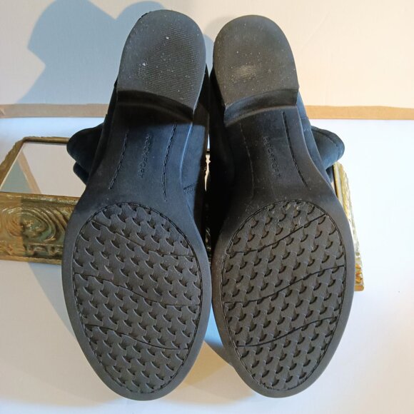 Rockport Black Suede Leather Booties and Guess Black Quilted Moto Boots Size 8.5 - Picture 10 of 13